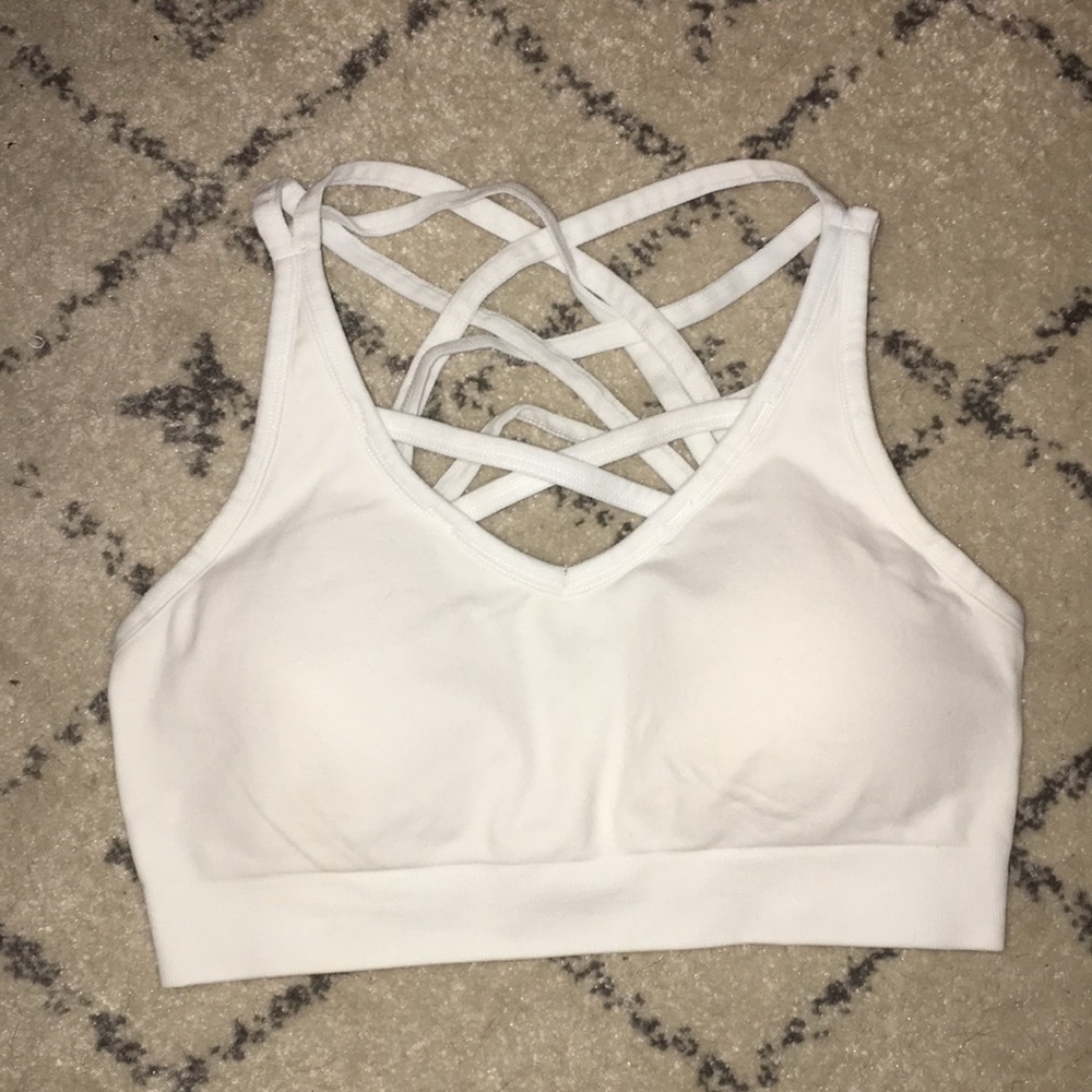 White Reebok Sports Bra
